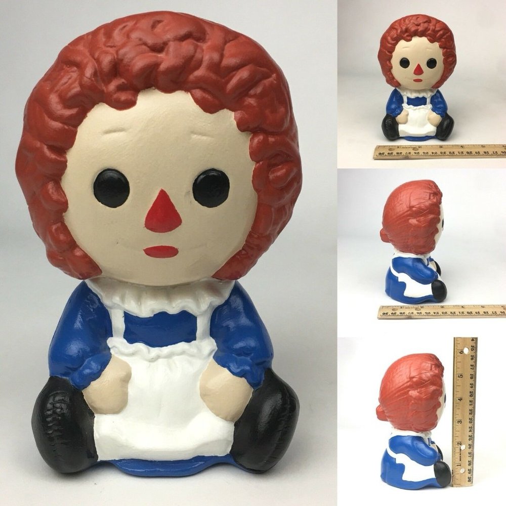 Vtg Raggedy Ann and Andy Doll‎ Ceramic Hand Painted - Picture 2 of 6